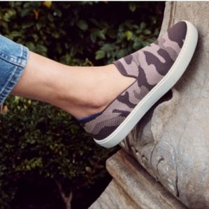 Rothy's The Original Slip On sneaker in taupe camo mauve purple